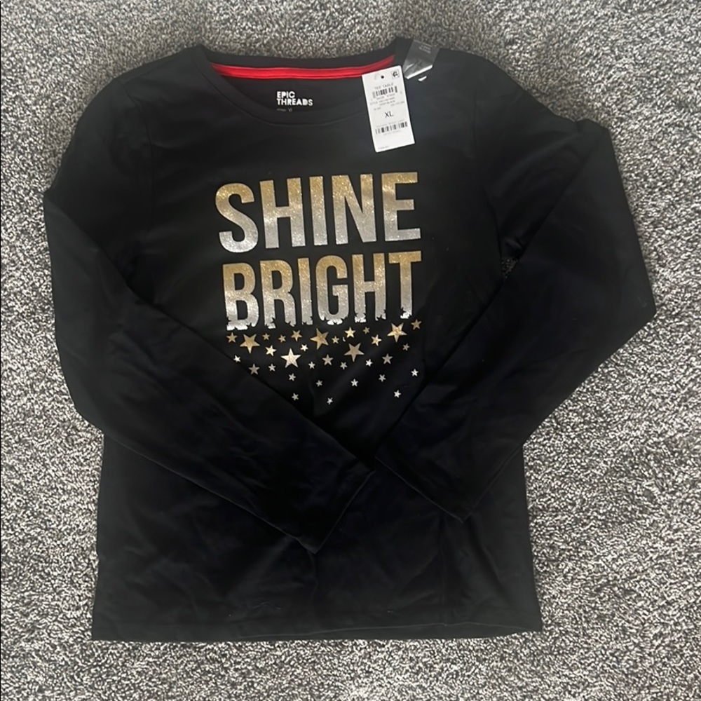 Youth XL, Shine Bright, Long Sleeve Shirt